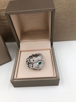 Full Diamond VVS 18K Gold Diamond Ring SERPENTI SEDUTTORI Ring White Gold